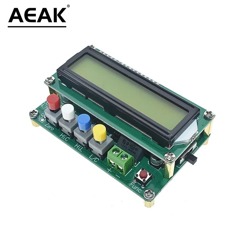 AEAK LC-100A Digital LCD Capacitance meter inductance table TESTER LC Meter Frequency 1pF-100mF 1uH-100H LC100-A + Test clip