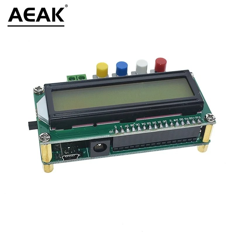 AEAK LC-100A Digital LCD Capacitance meter inductance table TESTER LC Meter Frequency 1pF-100mF 1uH-100H LC100-A + Test clip