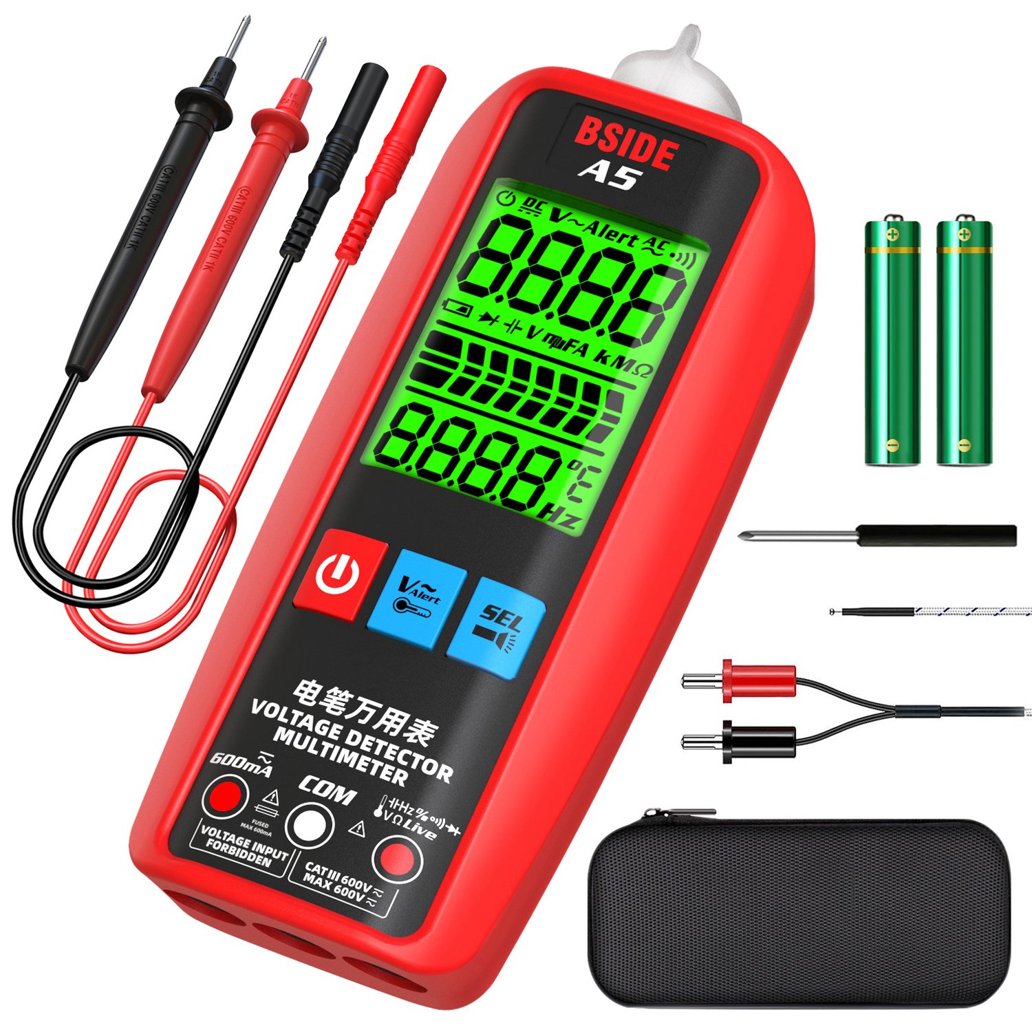 Wholesales Smart Multimeter BSIDE A5 Autoranging Portable Voltage Current Tester Voltmeter Digital Multimeters