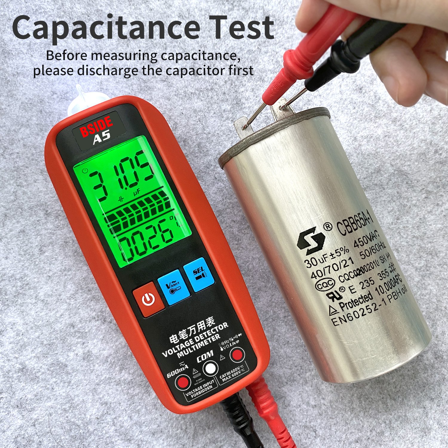 Wholesales Smart Multimeter BSIDE A5 Autoranging Portable Voltage Current Tester Voltmeter Digital Multimeters