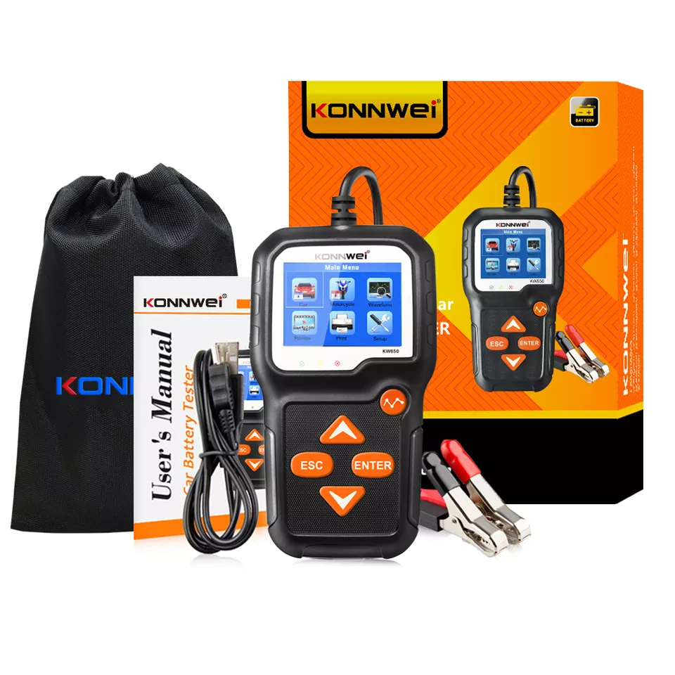 KW650 Car Battery Analyzer detect 6V-12V batteries of automobiles , motorcycles, lawn mowers