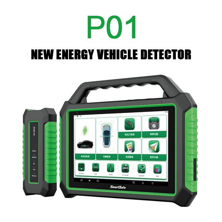 SmartSafe P01 Diagnostic Tool New Energy Vehicle Tester AC Detector Battery Pack Vehicle System Testing Repair Maintenance