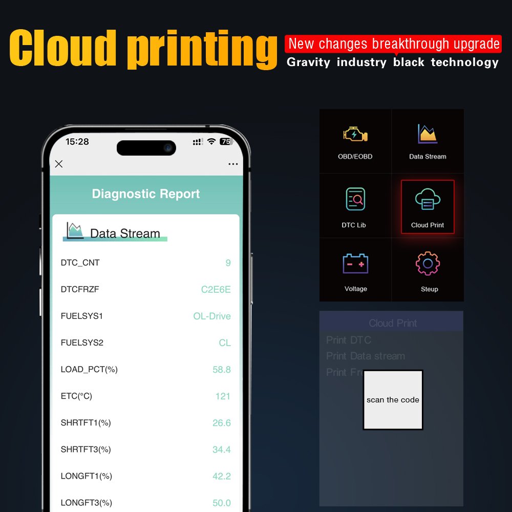 Portable Automotive OBD2 Car Code Reader Diagnostic Scanner Tools for All Cars Scanner OBD2 battery tester