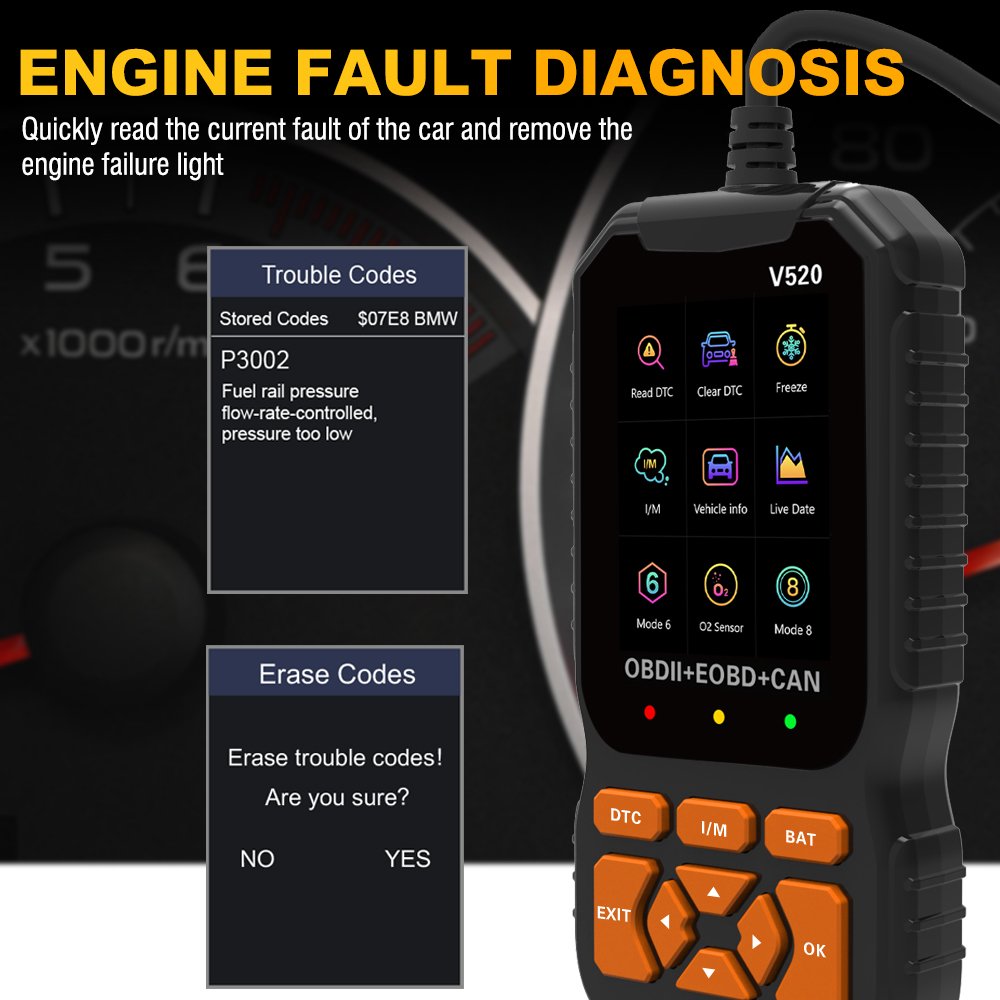 Portable Automotive OBD2 Car Code Reader Diagnostic Scanner Tools for All Cars Scanner OBD2 battery tester