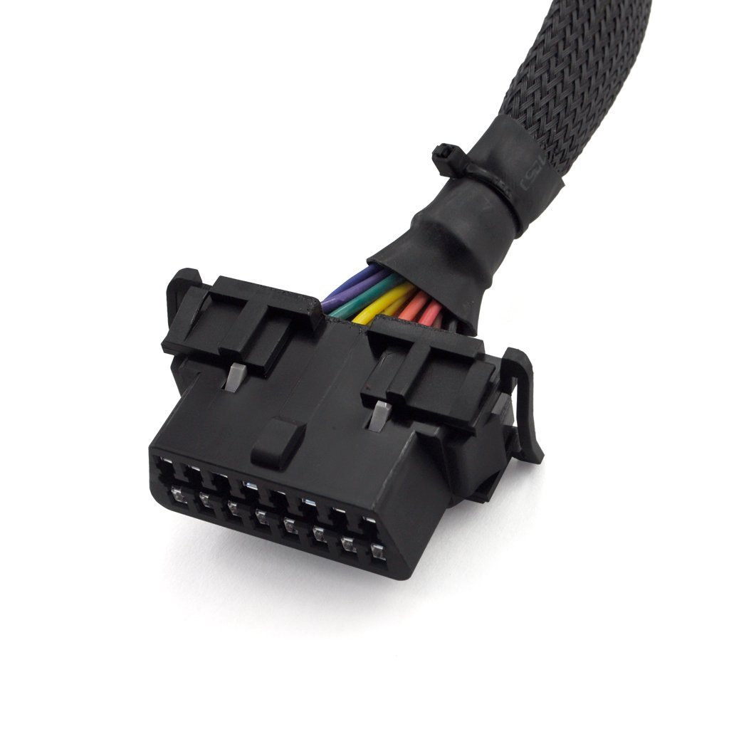 iKKEGOL 30cm 16 Pin OBD2 OBDII J1962 Y Cable Cord Splitter Extension 1x Male to 2X Female