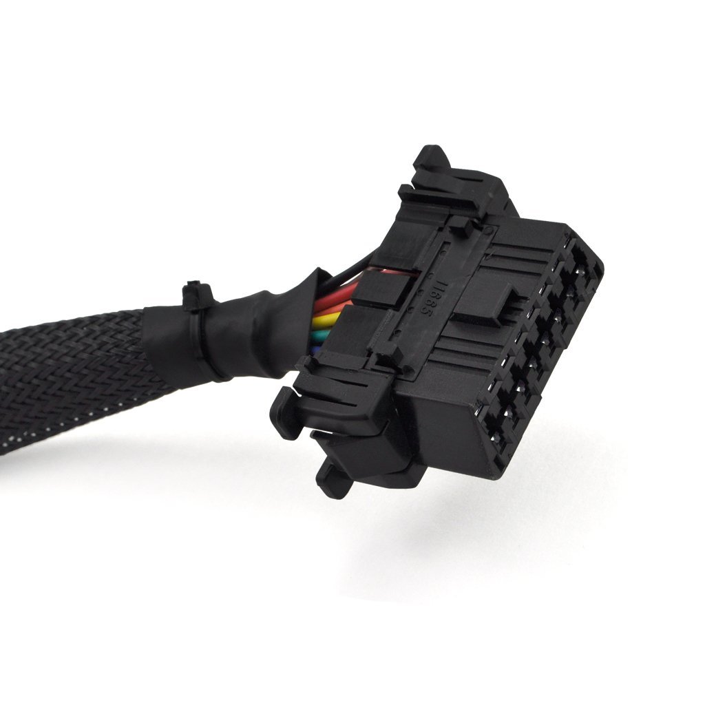 iKKEGOL 30cm 16 Pin OBD2 OBDII J1962 Y Cable Cord Splitter Extension 1x Male to 2X Female