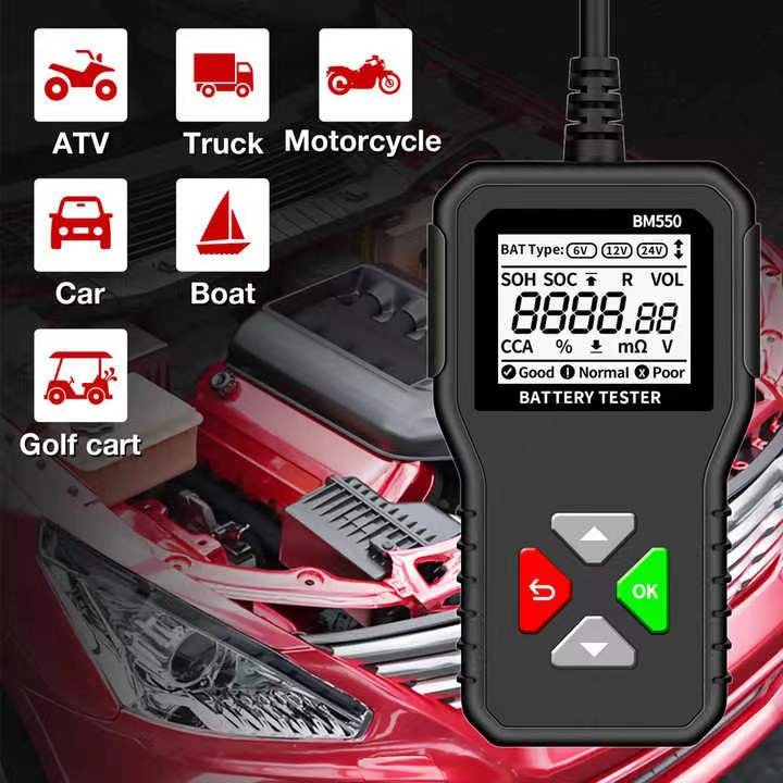 BM550 6V 12V 24V 3-in-1 capacity Digital Automotive System Tool Battery Analyzer for truck, motorcycle and car battery tester