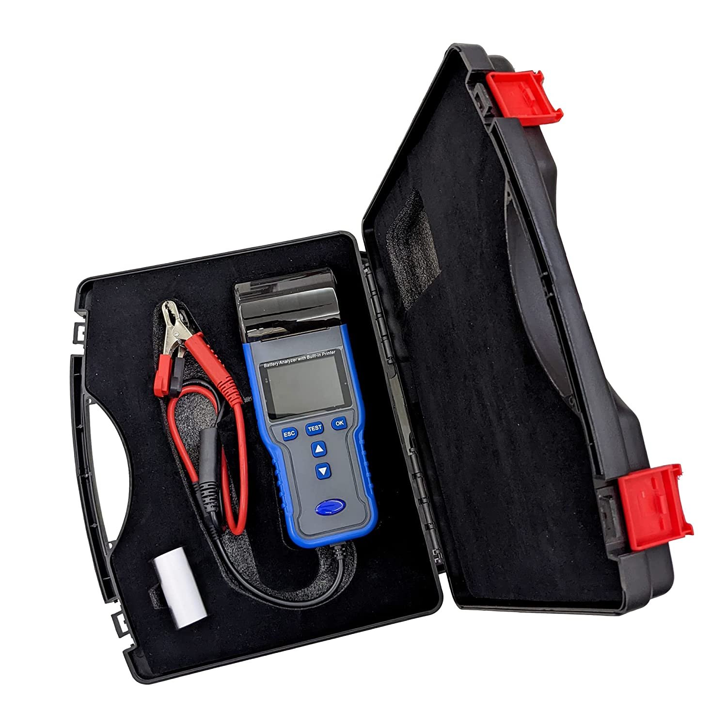 Battery Tester Analyzer with Printer 100~2000 CCA Battery Auto Cranking and Charging State Tester 12V/24V Car Batter Analyzer,