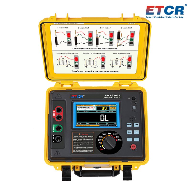 ETCR3500B Digital High Voltage Insulation Testers 10Kv For Electrical Equipment