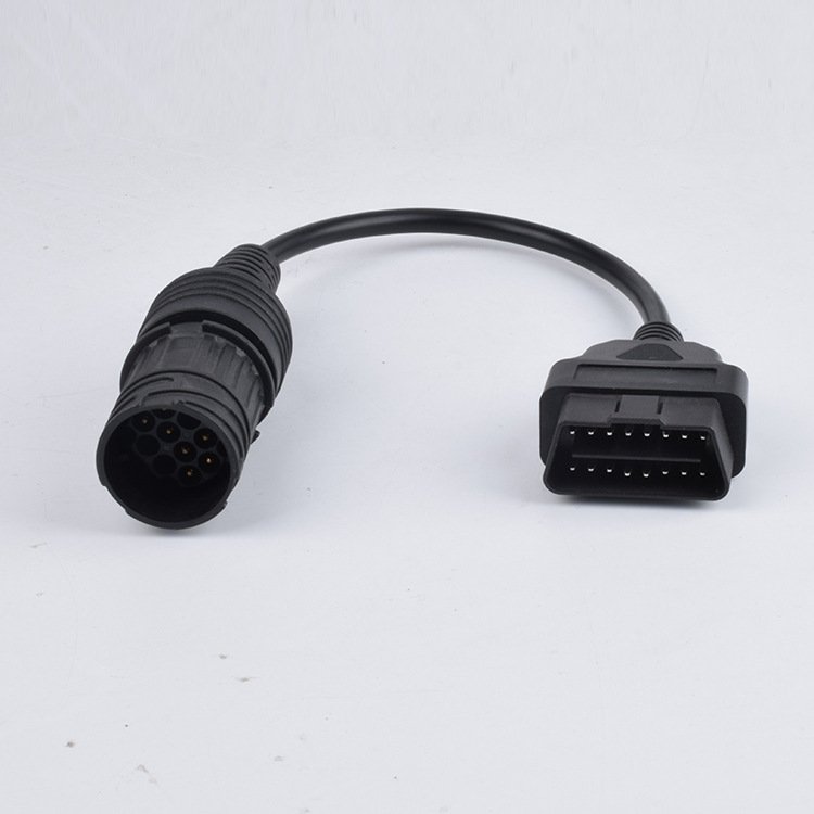 Suitable for BMW locomotive tester car connection line 10Pin male to OBD 2 adapter line