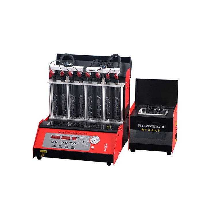 8 Cylinder Fuel Injector Flow Tester Fuel ultrasonic injector cleaning machine