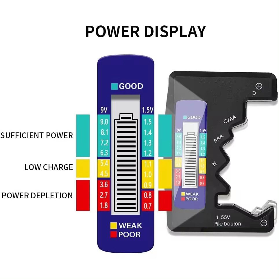 BT-886 Digital Battery Tester Battery Quantity Detector Digital Display Battery Voltage Measuring Device