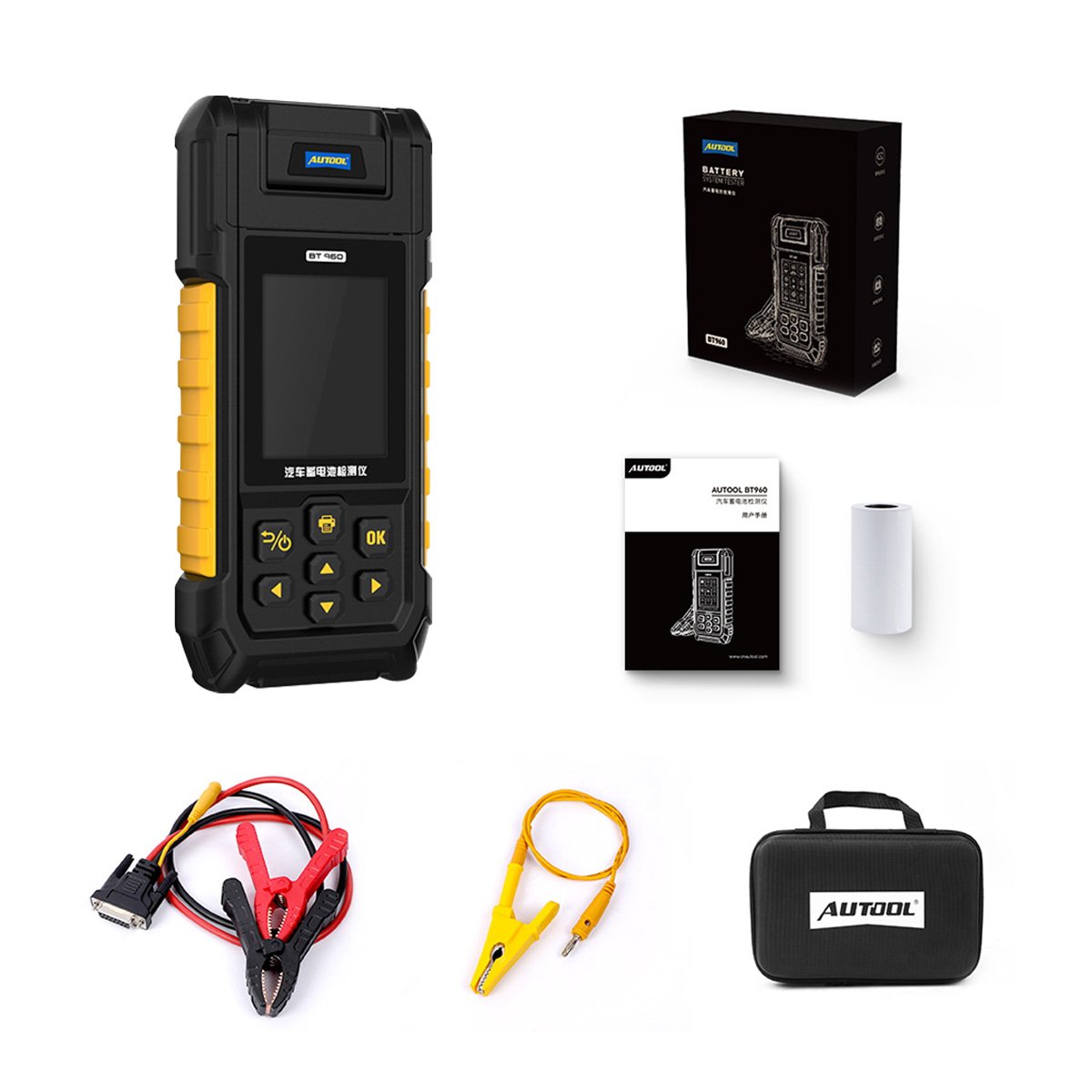 AUTOOL BT960 Lead Acid Capacity Auto Charge Discharge Resistance Lithium Electronic Load Battery System Tester