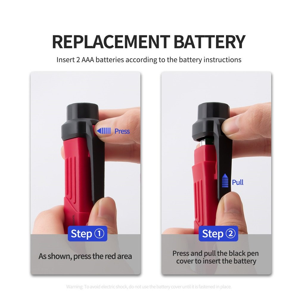 VD802 Portable Non-Contact AC Detector Tester NCV Sensitivity Pen Style Electric Indicator LED Voltage Meter 12-1000v