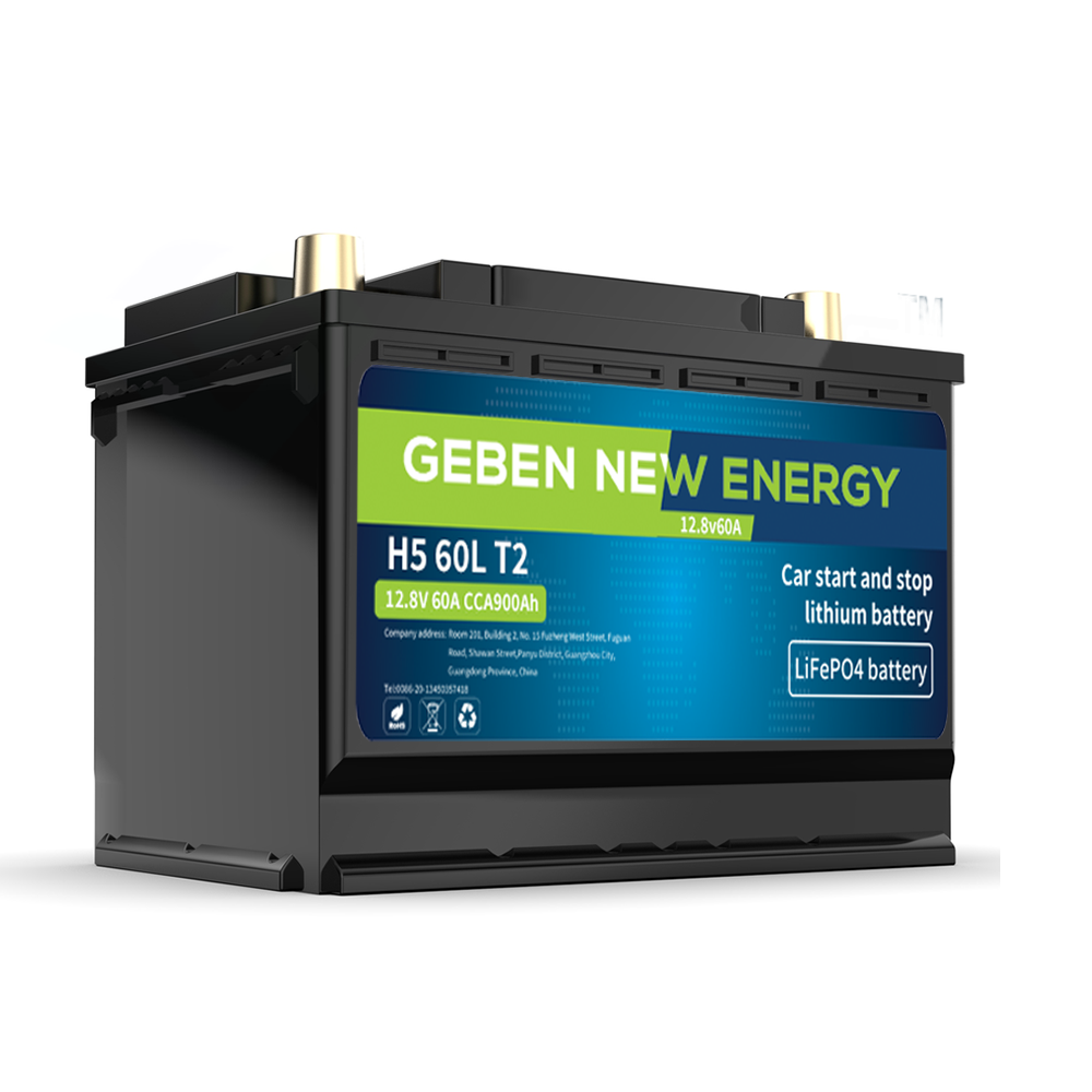 GEBEN 12v60ah Car Start And Stop Battery Car 12v lithium ion battery for motorhomes racing cars snowmobiles