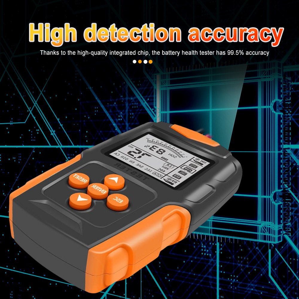 Podofo New hot sale Car Battery Tester 12V 24V DC Charger Analyzer Capacity Load Tester Cranking System Test