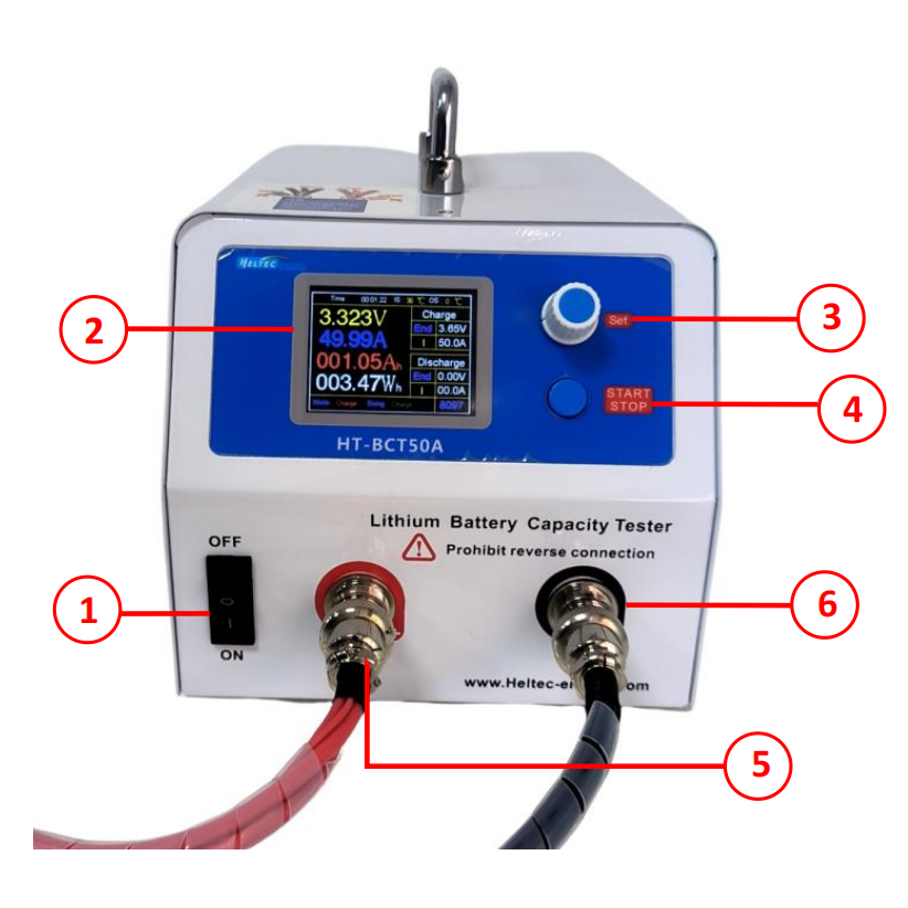 Lithium Battery Capacity Tester LiFePO4 High Current 50A Power 18650 Lithium Battery Capacity Tester Module Display Meter