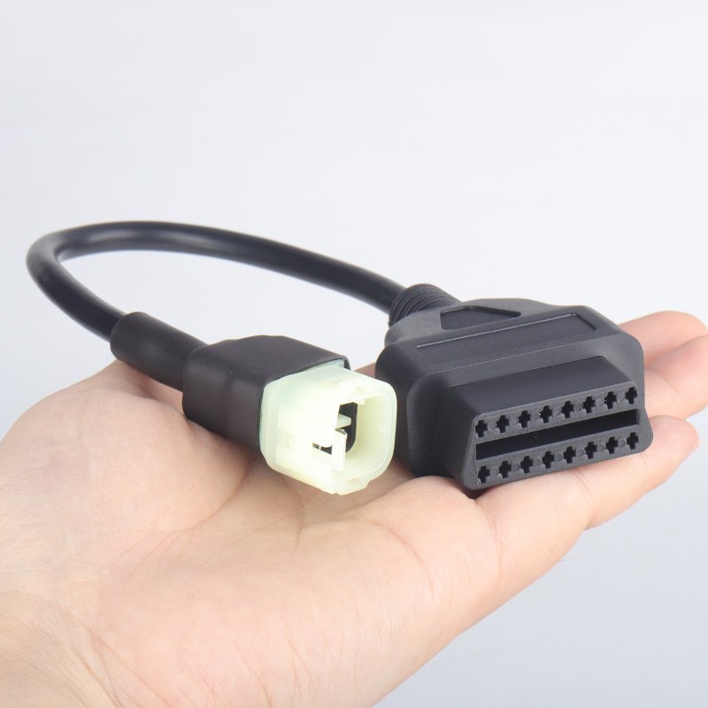 Wholesales Custom Durable K Line 16pin OBDII OBD 2 Female To 4pin OBD Adapter Cable Replacement For Honda OBD Motorcycles