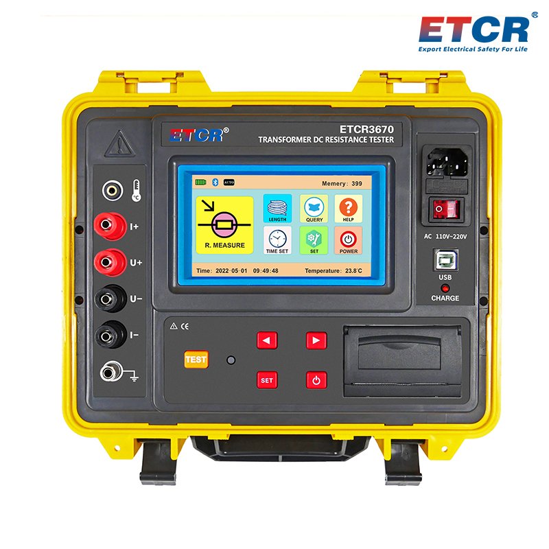 ETCR3670 Highly Durable And Protective Transformer DC Resistance tester For Outdoor Work
