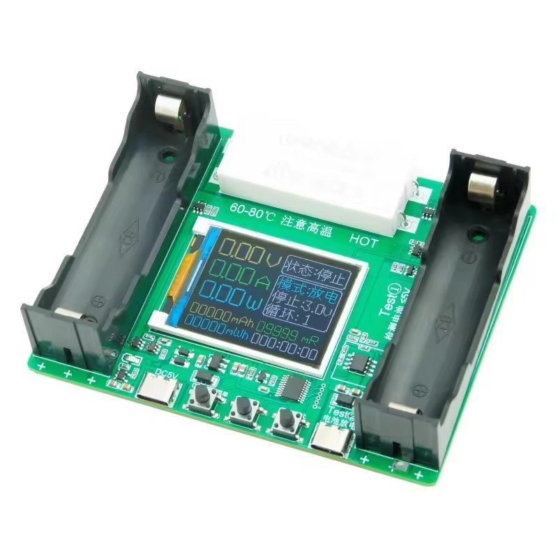 SM Type-C LCD Display Battery Capacity Tester MAh MWh Lithium Digital Battery Power Detector Module 18650 Battery Tester