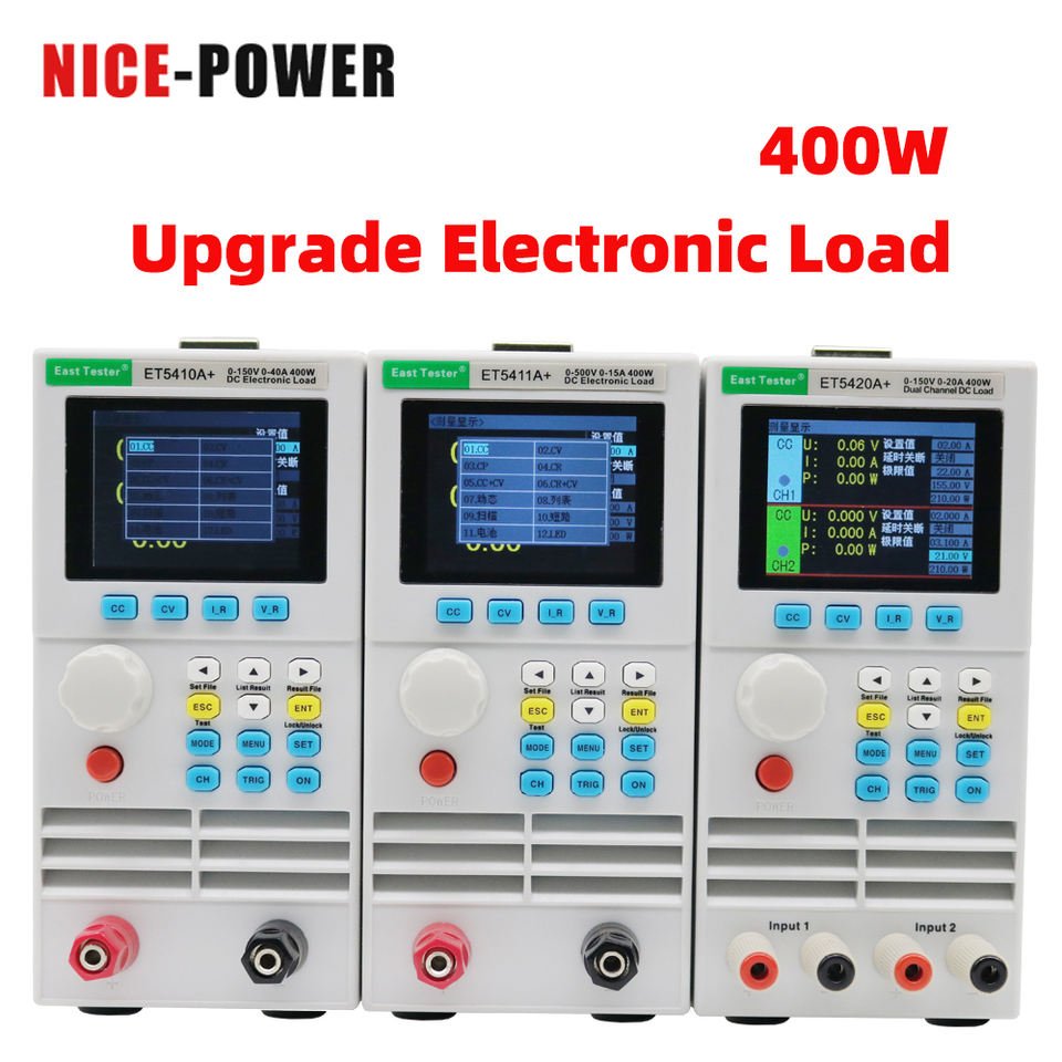 ET5420A+ Battery Tester Programmable Dual channel Dc Electronic Load Battery Indicator Battery Monitor Charging Test