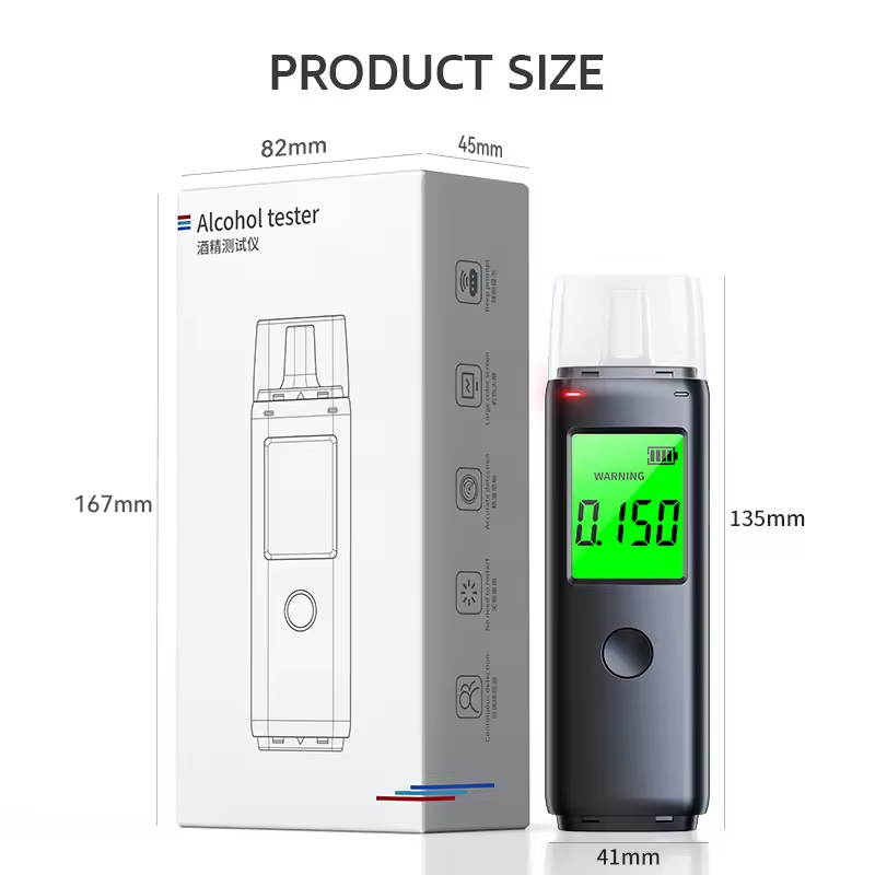 Wholesale Portable Digital Alcohol Tester Breathalyzer Mr black 05 Breath Tester 2024 Professional Factory Alcohol Meter