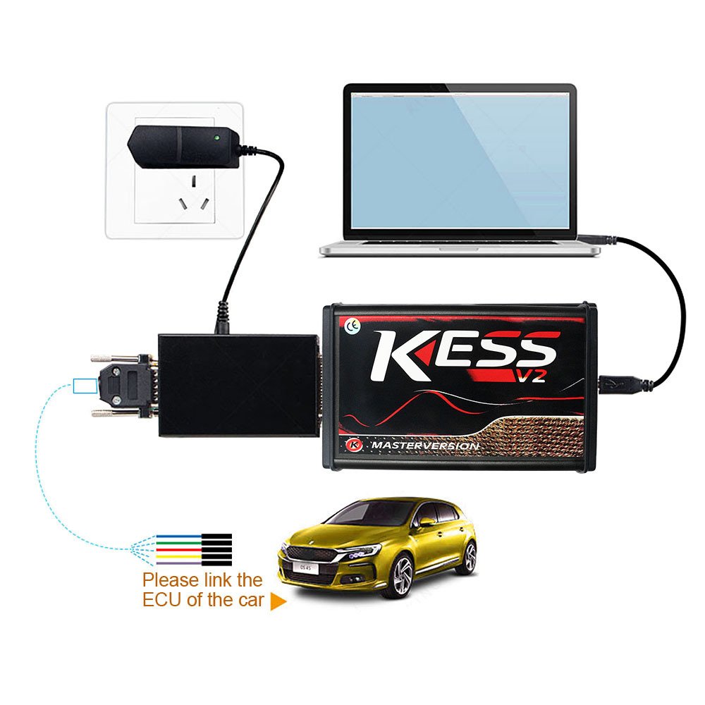 Kess V5.017 V2.47 Red PCB EU Version No Token Limited OBD2 ECU Programmer Car Truck Diagnostic Tool Kess V2