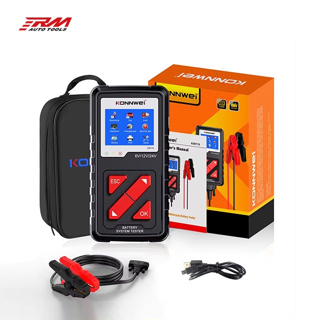 RM Fully featured 6V 12V 24V heavy duty professional battery tester KONNWEI KW710 with color screen