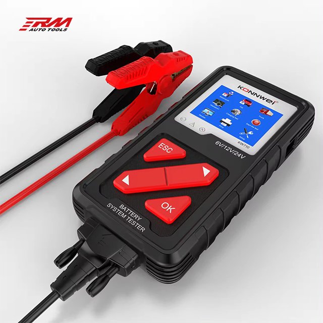 RM Fully featured 6V 12V 24V heavy duty professional battery tester KONNWEI KW710 with color screen