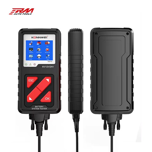 RM Fully featured 6V 12V 24V heavy duty professional battery tester KONNWEI KW710 with color screen