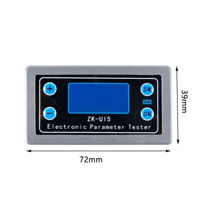 ZK-UI5 DC5-38V Battery Tester Voltmeter Ammeter Load Monitor Charger Tester Power Capacity Meter Charge Discharge Controller