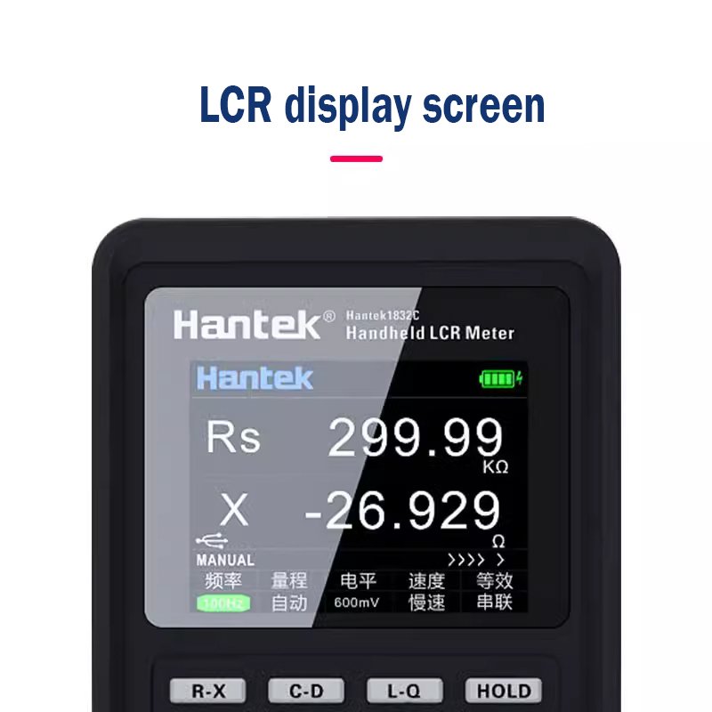 Hantek 1832C Handheld LCR Meter LCR High Tester Inductance Capacitance Resistance Tester