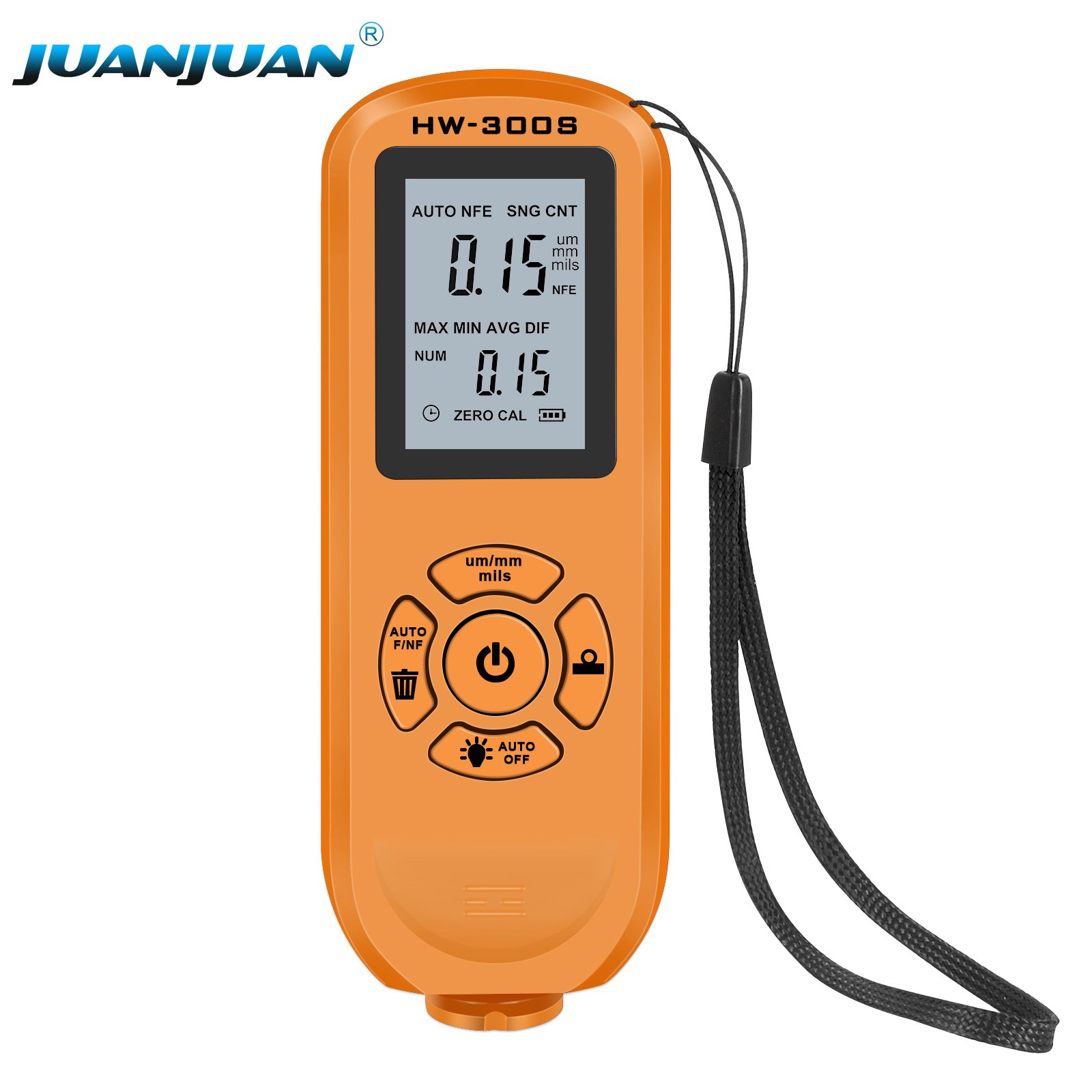 HW-300S Auto portable LCD gauging tools mini zinc galvanized car film metal digital paint coating thickness gauge