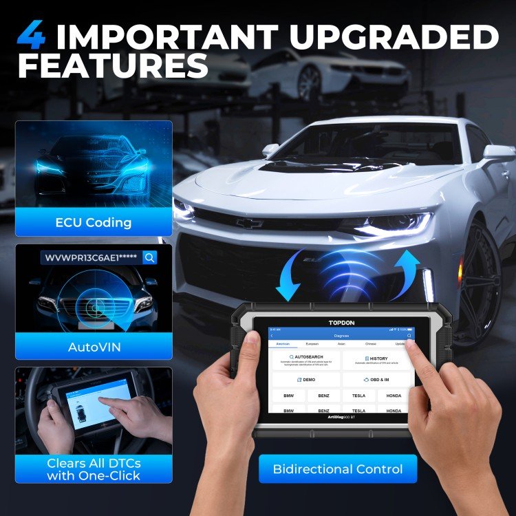 TOPDON AD900BT 2 Year Free Update Professional Smart Blue-Tooth Auto Car Vehicle Scanner Device Wireless Diagnostic Machine Tool
