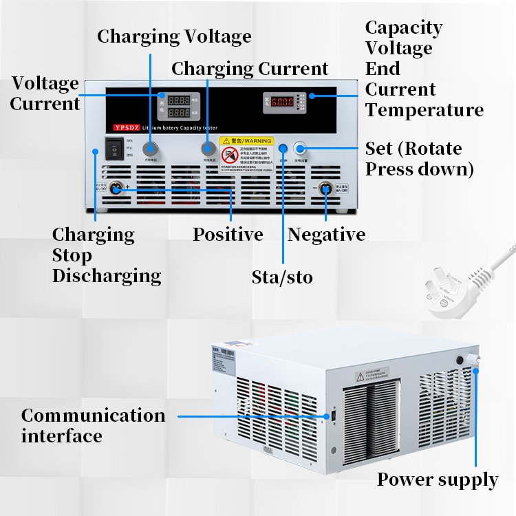 YPSDZ-1600-2000 Battery Tester Lithium Battery Tester Machine For Battery Pack Capacity Testing