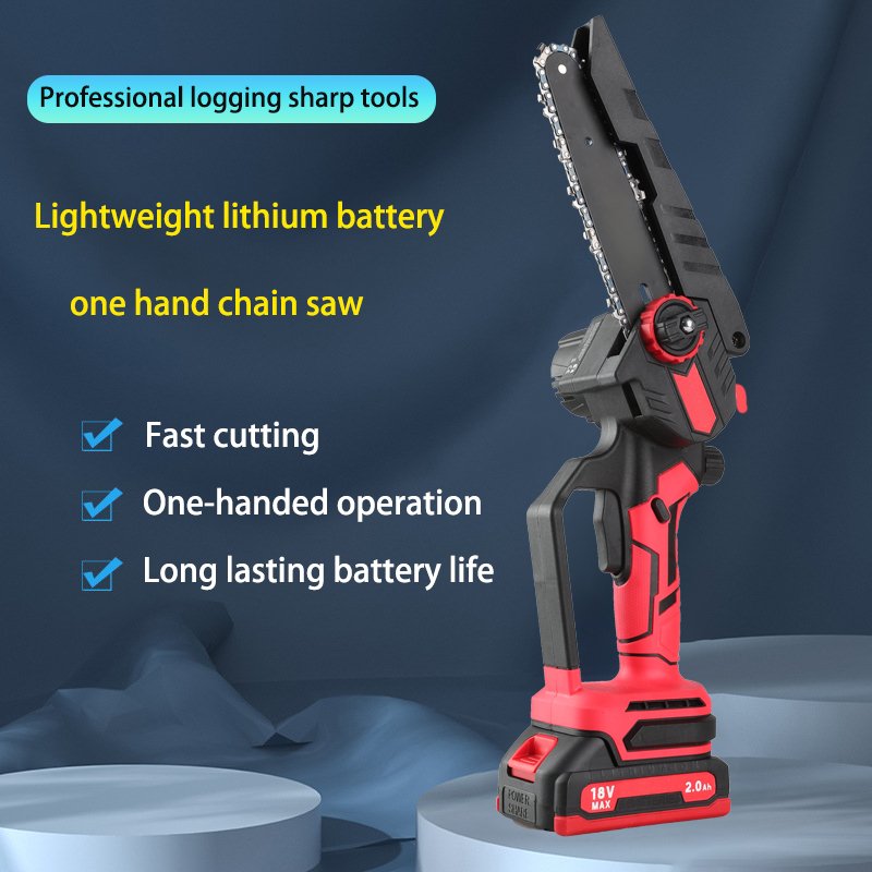 HEK-C108 Factory sales cordless chain saw machine customized electric chainsaw battery handheld mini electric saw tool sets
