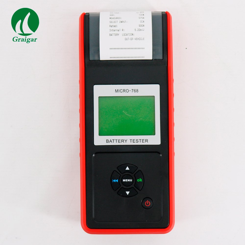 MICRO-768A Auto Battery Tester Car Battery Tester Vehicle Charging System Testing with Printer