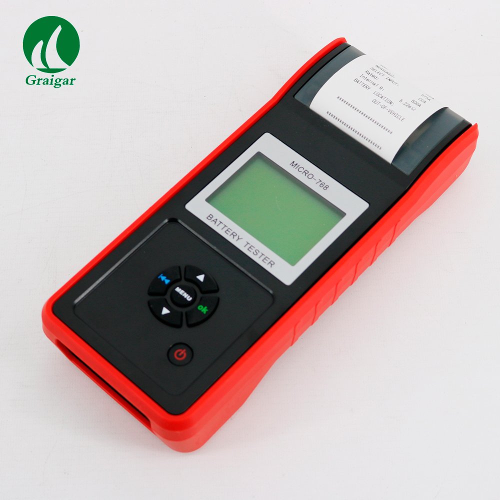 MICRO-768A Auto Battery Tester Car Battery Tester Vehicle Charging System Testing with Printer