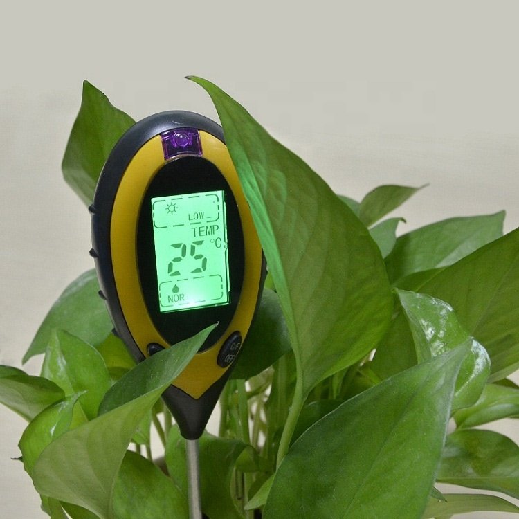 Digital Sunlight PH Moisture Temperature 4 in1 Soil Moisture Meter Plant Flowers Tester