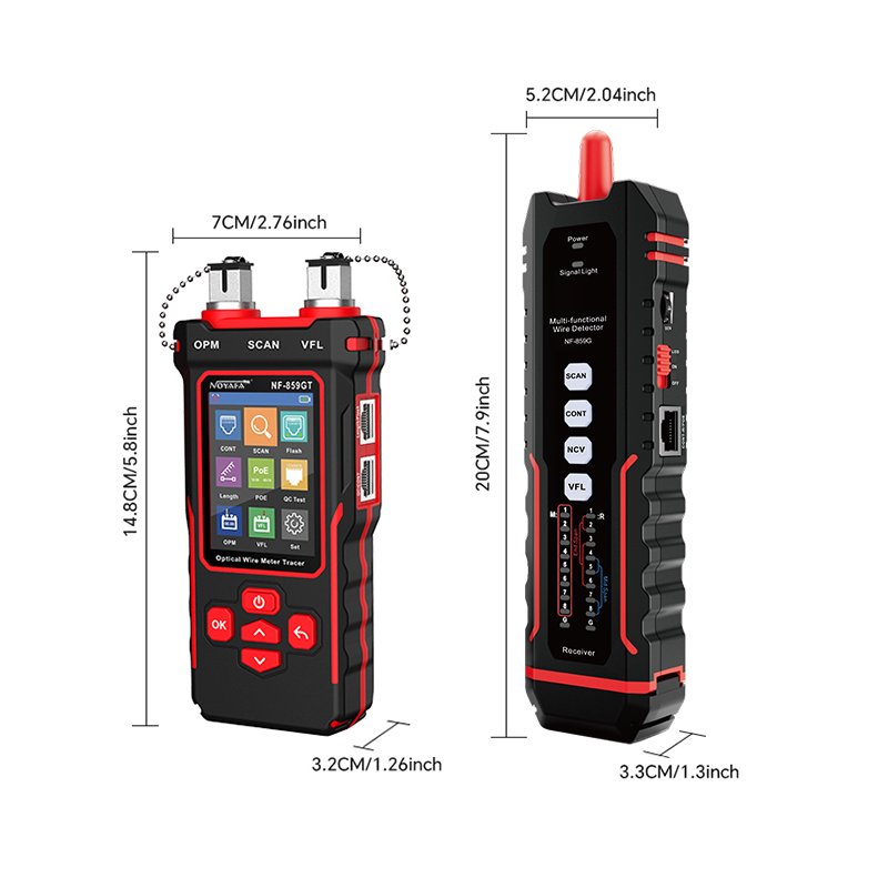 NOYAFA NF-859GT Multi-functional Wire Detector Alignment Test Crimping Test PoE Test Red Light Function Upgraded from NF-8508