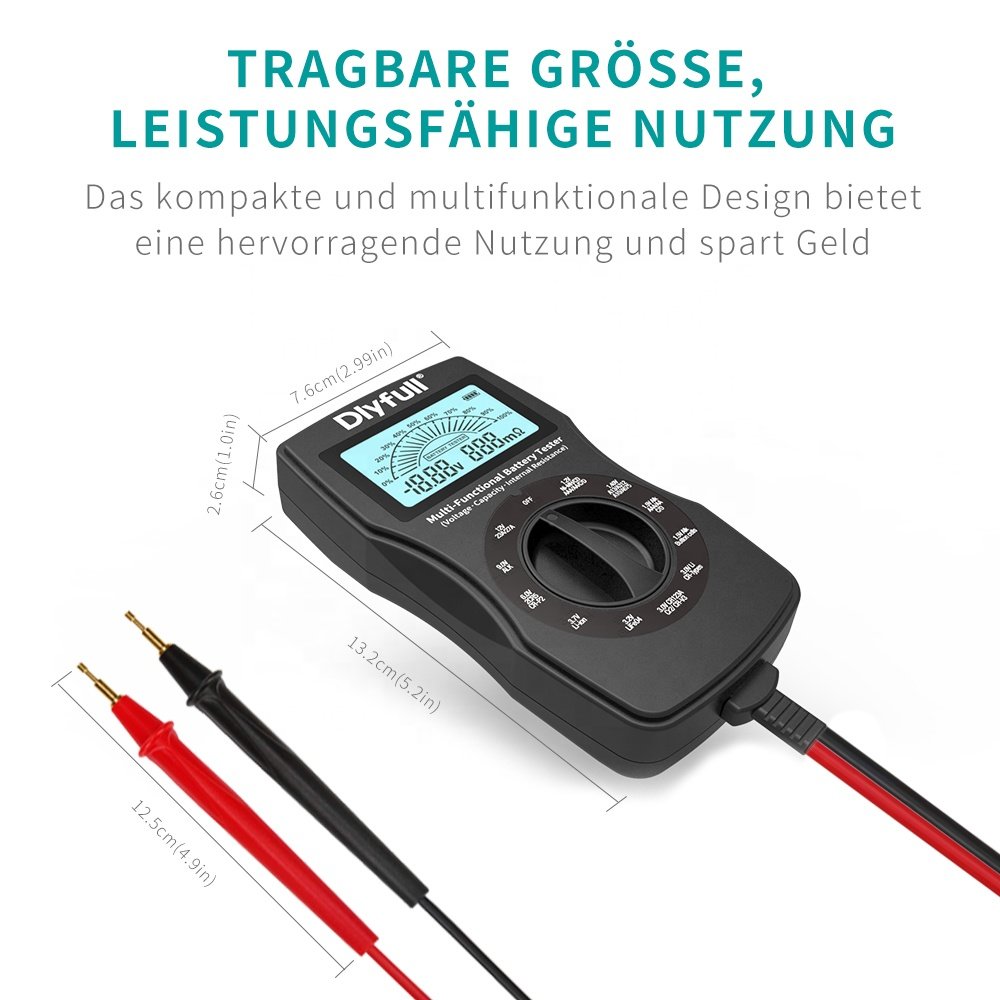 Dlyfull B3 Universal LCD Battery Capacity Voltage Tester Battery Internal Resistance Checker Battery Power Tester