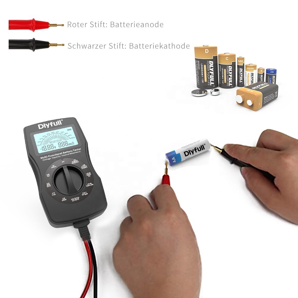 Dlyfull B3 Universal LCD Battery Capacity Voltage Tester Battery Internal Resistance Checker Battery Power Tester