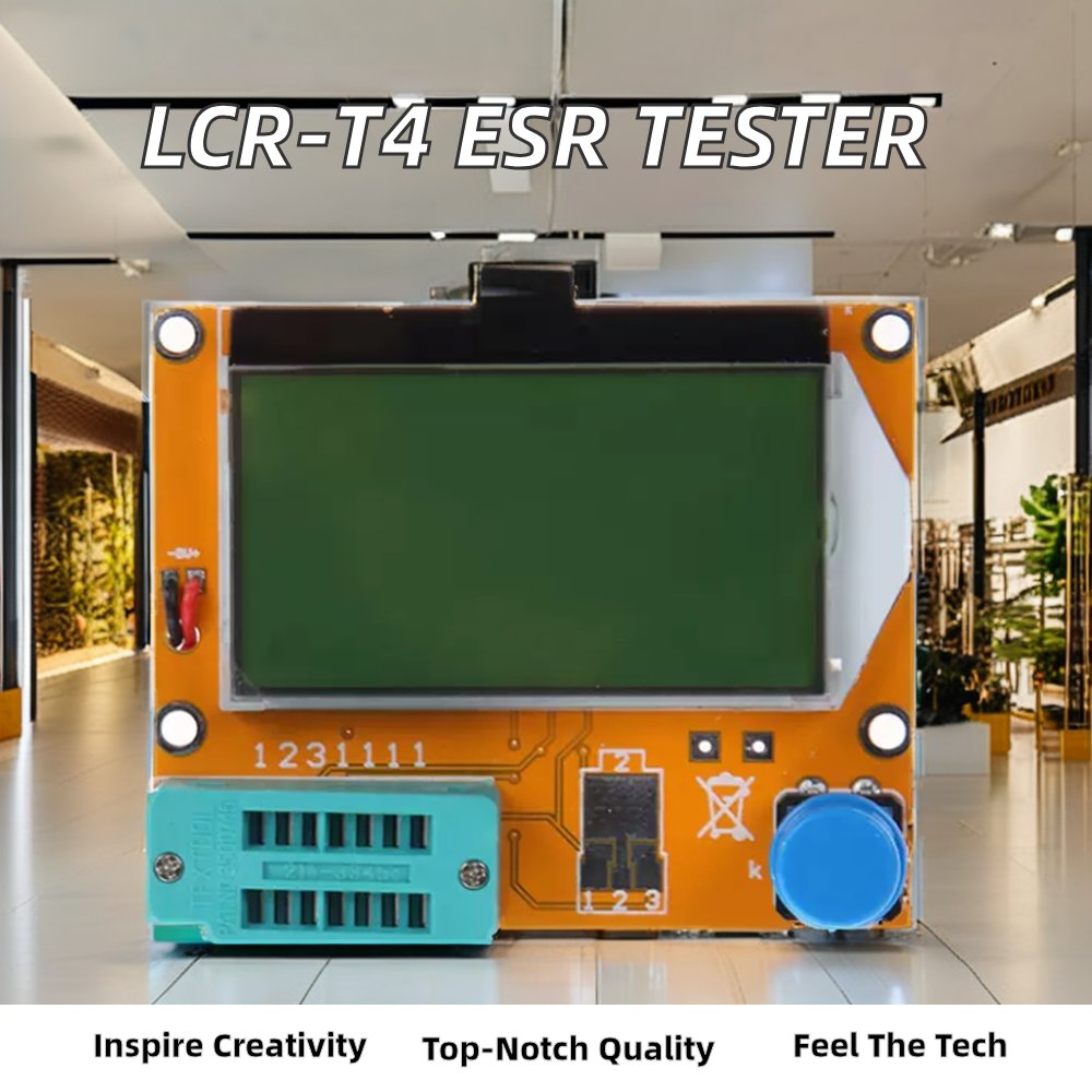 LCR-T4 12864LCD Multifunctional Graphic ESR Meter Transistor Diode Resistor Capacitor Inductor Triode SCR MOSFET tester kit