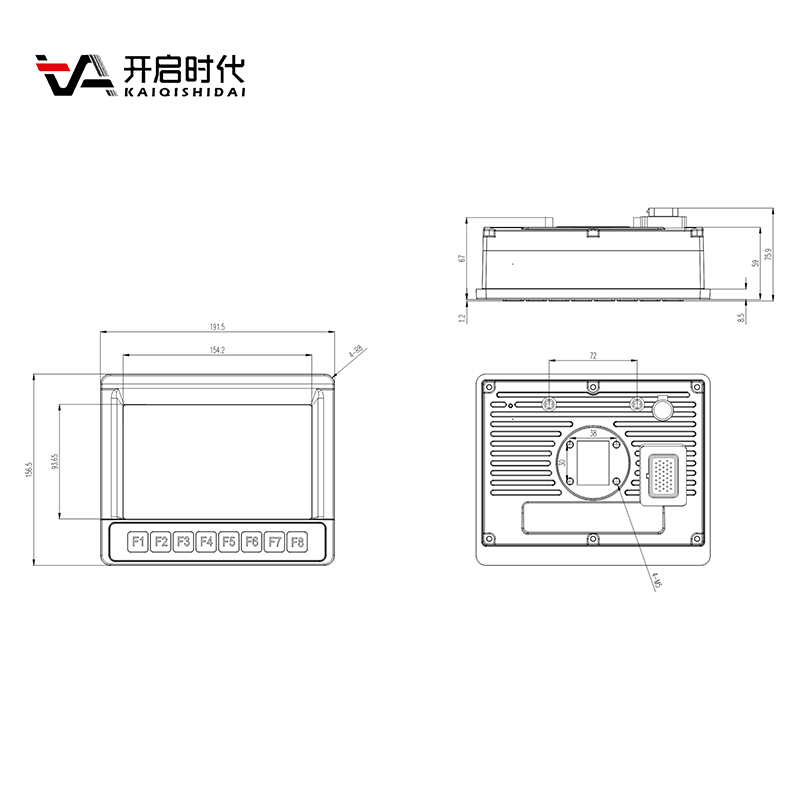 Industrial Display Capacitive Touch Display And Control Terminal Monitor 7 Inch Plc Controller For Agriculture Automation