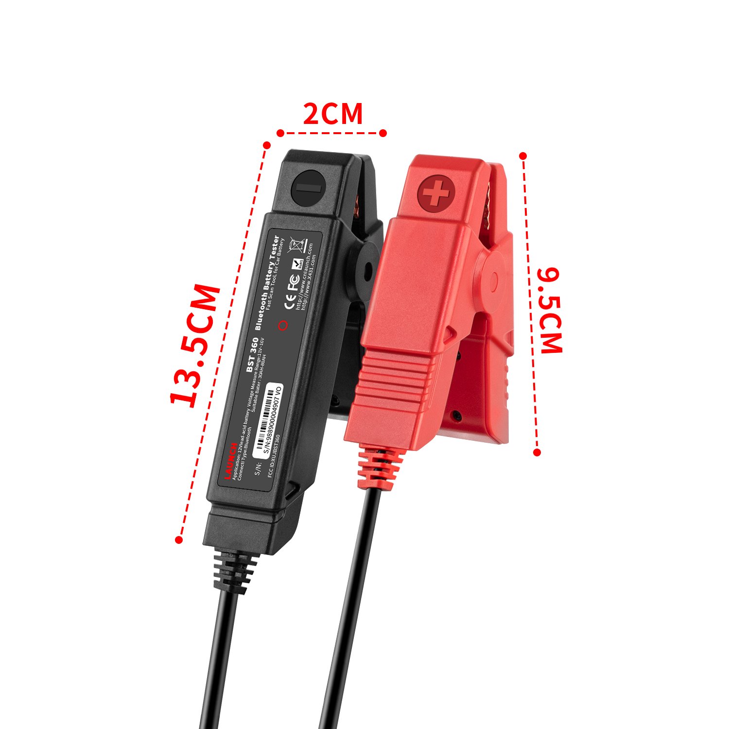 LAUNCH BST-360 BT Battery Test Clip Analyzer 6V 12V 2000CCA BST360 Voltage tester for x431 device Adnroid/IOS