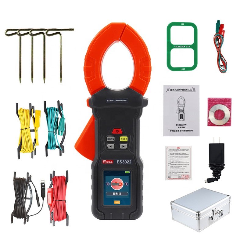 updated version FUZRR ES3022E Clamp Earth Resistance Tester Digital Clamp Earth Resistivity Meter Instruments