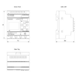 1 PLC LOGO! 8, 12/24RCE, Basic module with Display PLC Programmable Controller Module 6ED1052-1MD08-0BA1