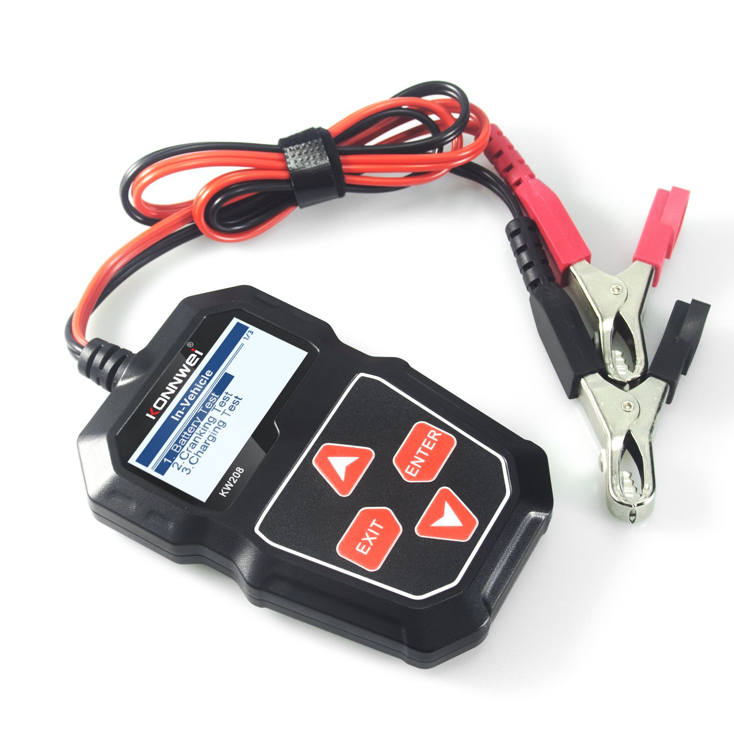 KW208 Automotive Alternator Tester Digital Auto Battery Analyzer Charging Cranking System Tester 12V Cars Battery Tester