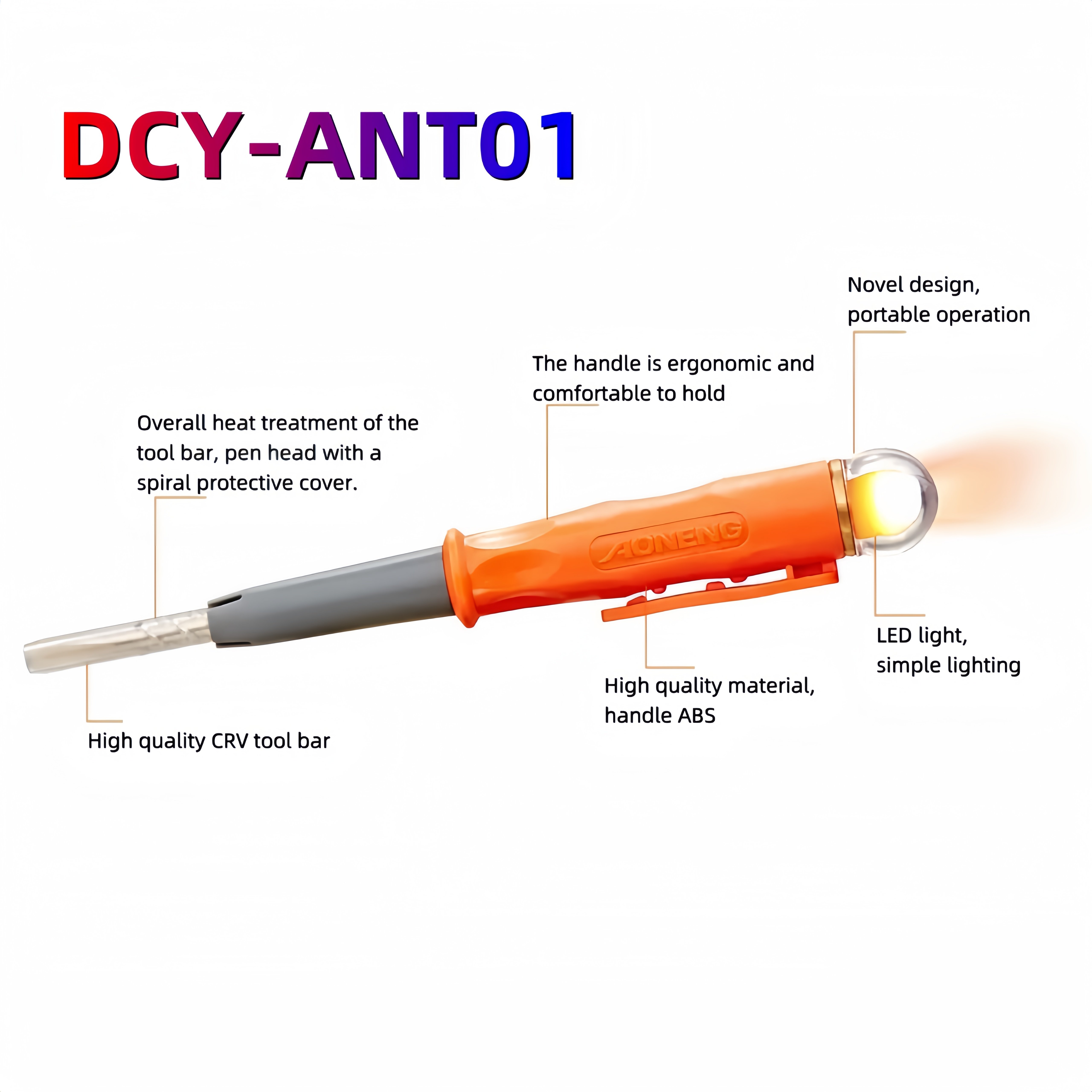 New High-End Listing Multifunctional Household 5 In 1 Long-Lasting Portable Voltage Tester Pen