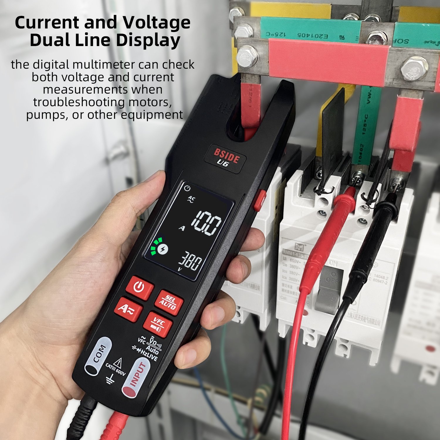 BSIDE U6 U type Professional Digital Clamp Multimeter opcket clamp tester auto smart digital bench type top multimeter